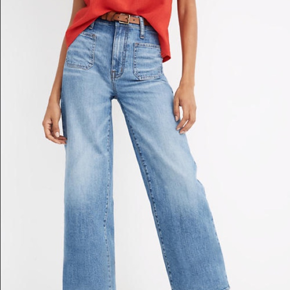Madewell Wide Leg Cropped Jeans